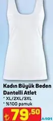 KADIN BÜYÜK BEDEN DANTELLİ ATLET fiyat ve kampanya bilgisi